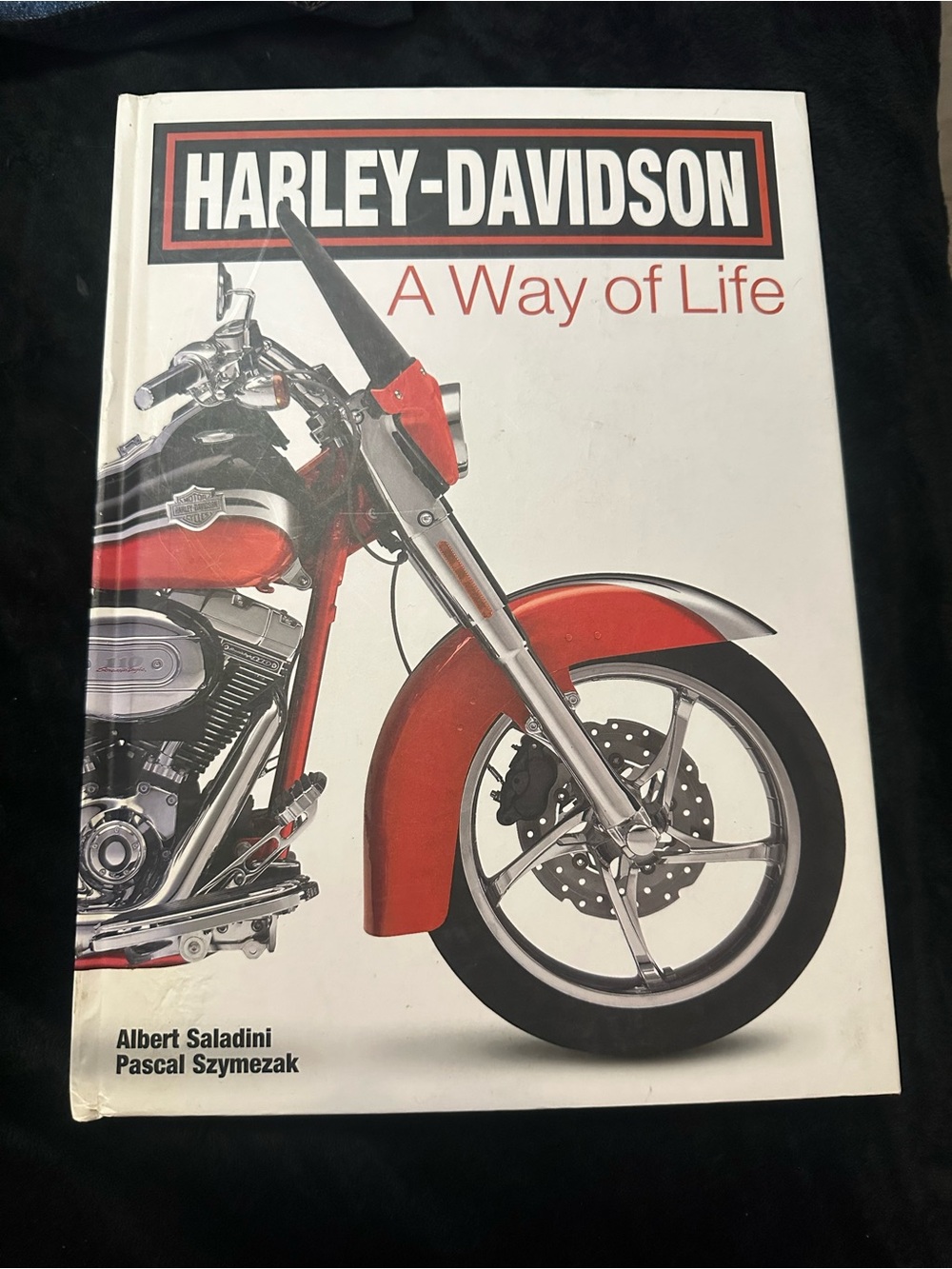 Harley-Davidson Red & White Motorcycle Cover Hardcover